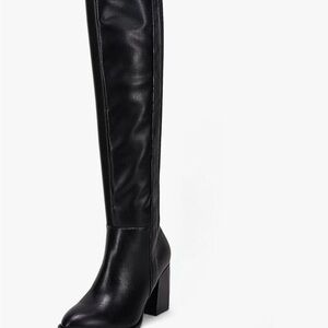 Ermonn Faux Leather Knee High Boots